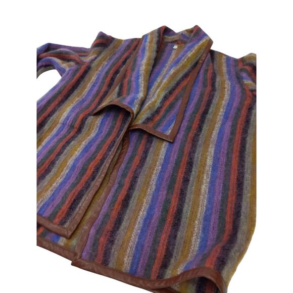 Vintage Mohair Jacket with Leather Trim - Picture 12 of 14